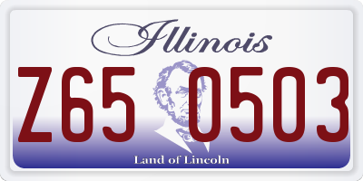IL license plate Z650503