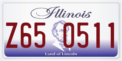 IL license plate Z650511