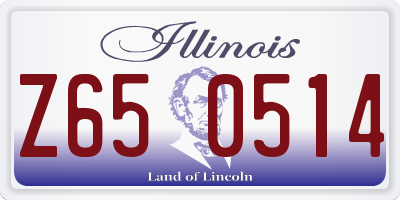 IL license plate Z650514