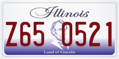 IL license plate Z650521