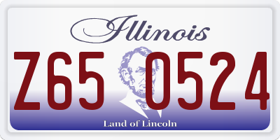 IL license plate Z650524