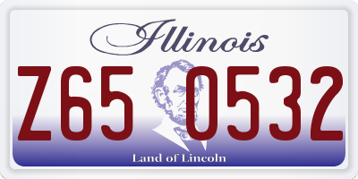 IL license plate Z650532