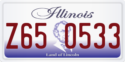 IL license plate Z650533