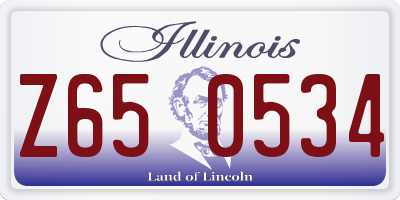 IL license plate Z650534