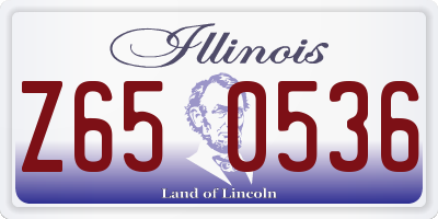 IL license plate Z650536