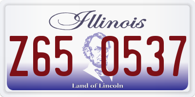 IL license plate Z650537