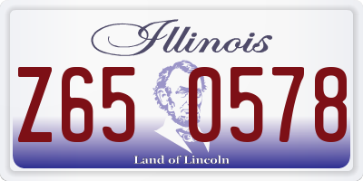 IL license plate Z650578