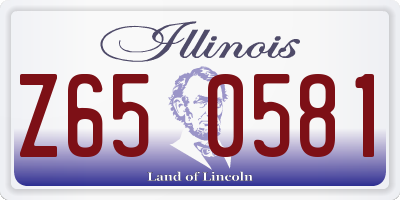 IL license plate Z650581