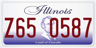 IL license plate Z650587