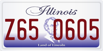 IL license plate Z650605