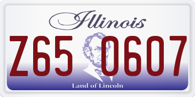 IL license plate Z650607