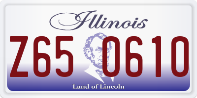 IL license plate Z650610