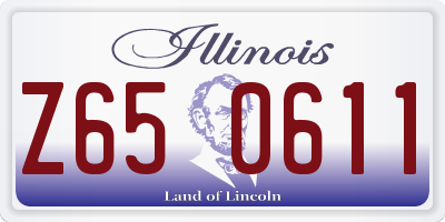 IL license plate Z650611