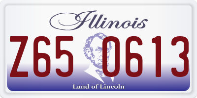 IL license plate Z650613