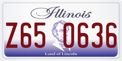 IL license plate Z650636