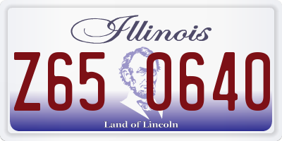 IL license plate Z650640