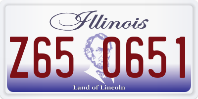 IL license plate Z650651
