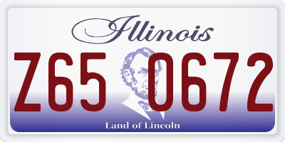 IL license plate Z650672