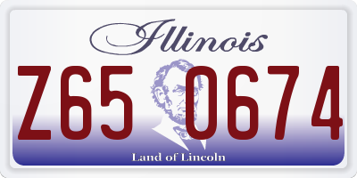 IL license plate Z650674