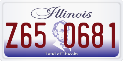IL license plate Z650681