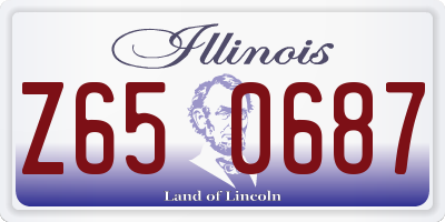 IL license plate Z650687