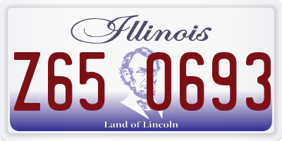 IL license plate Z650693
