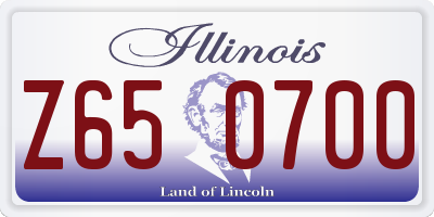 IL license plate Z650700