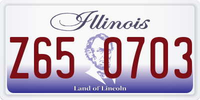 IL license plate Z650703