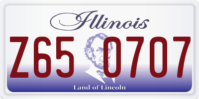 IL license plate Z650707