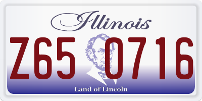 IL license plate Z650716