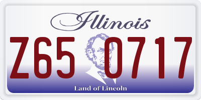 IL license plate Z650717