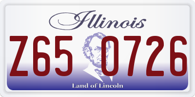 IL license plate Z650726