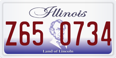 IL license plate Z650734