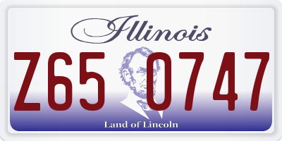 IL license plate Z650747