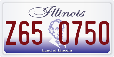 IL license plate Z650750