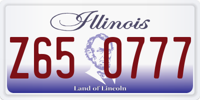 IL license plate Z650777