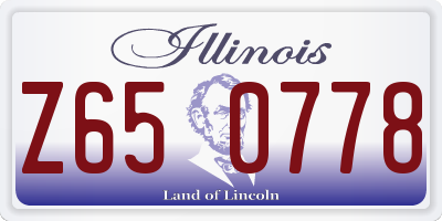 IL license plate Z650778