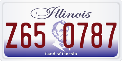 IL license plate Z650787