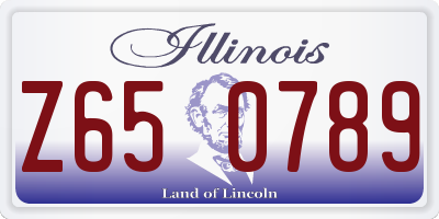 IL license plate Z650789