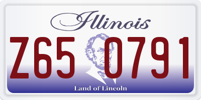 IL license plate Z650791