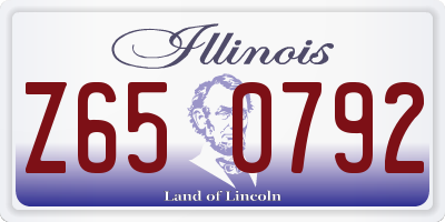 IL license plate Z650792