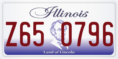 IL license plate Z650796