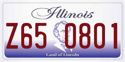 IL license plate Z650801