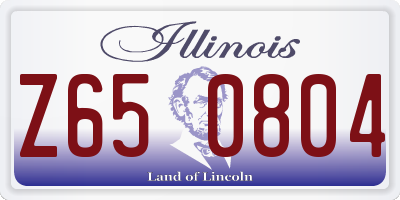 IL license plate Z650804