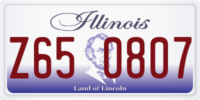 IL license plate Z650807