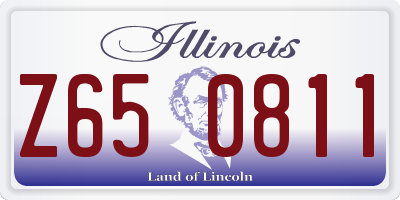 IL license plate Z650811