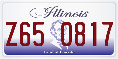 IL license plate Z650817