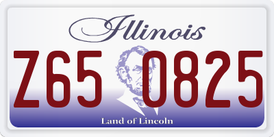 IL license plate Z650825