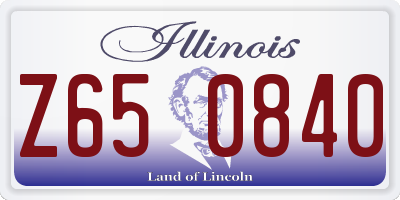 IL license plate Z650840