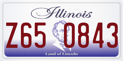 IL license plate Z650843